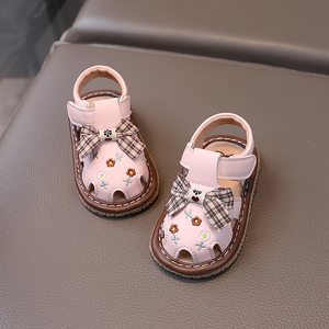Sandalias de bebé de estilo princesa para niñas, venta al por mayor, calzado bonito rosa para niños, moda, nuevo diseño, lazo, zapatos de verano para niños - Product Image 4