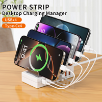 Station de charge à 8 ports, adaptateur de charge rapide, 4 ports USB, 4 ports Type C, multi-appareils intelligents portables pour iPhone, Samsung, Xiaomi