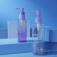 Bouteilles vides en PETG vert 180ml 300ml 500ml fournisseur de bouteilles de pompe de lotion cosmétique emballage en plastique bouteille de shampooing de luxe