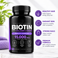 Expédition rapide OEM Absorption rapide Entretien des cheveux Soins des ongles Soins de la peau Biotine Vitamines Collagène Kératine Adulte Végétalien Énergie