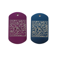 Benutzer definierte Metall QR-Code Hund ID-Tags Typenschilder Metall Laser Hunde marken graviert QR-Code-Tags Hunde platten
