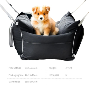 <span class=keywords><strong>Rehausseur</strong></span> de siège de voiture portable pour animaux de compagnie <span class=keywords><strong>Cosy</strong></span> Travel avec sangle réglable pour petits chiens et chats - Product Image 3