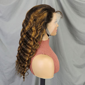 วิกผมมนุษย์ 200% ขนาด 14-30 นิ้ว # วิกผมลูกไม้แบบลอนลึก P4/30 ขนาด 13x4 พร้อมเชือกผูกผมแบบใส - Product Image 4