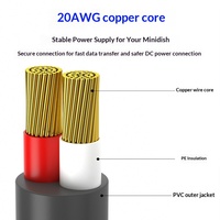 Cable de Alimentación CC Mini 2 en 1 Tipo-C, Cargador para Auto con Conector para Encendedor de Cigarrillos