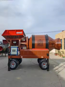 Machine de mélangeur de béton préfabriqué à volume élevé alimentée par moteur diesel Composants à noyau de tambour fixe Moteur de pompe Décharge automatique - Product Image 5