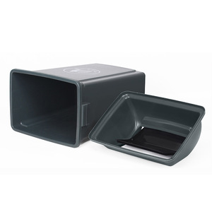 Waste <b>Bin</b> <b>20L</b> Rectangular Lidless Indoor Outdoor Storage Bucket Gray Black Blue Red Green - Product Image 1