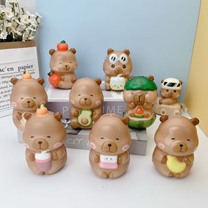 Jouets anti-stress mignons en forme de capybara, mini-capybara amusant à presser, jouet sensoriel pour fête d'anniversaire, cadeau de Noël, jouet en gros - Product Image 5