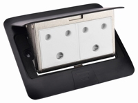 Prise de sol escamotable en cuivre/aluminium pour cuisine brésilienne, 3 prises, courant nominal 13A, IP45, usage commercial, câble USB de 0,5 m