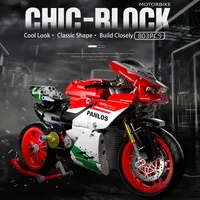 Nouvelle Arrivée Voiture De Course Kit Simulation Ducati V4S Moto Autocycle Modèle Blocs De Construction Briques Jouets