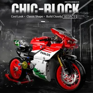 Nueva llegada coche de carreras Kit simulación <span class=keywords><strong>Ducati</strong></span> V4S motocicleta Autocycle modelo bloques de construcción ladrillos Juguetes - Product Image 2