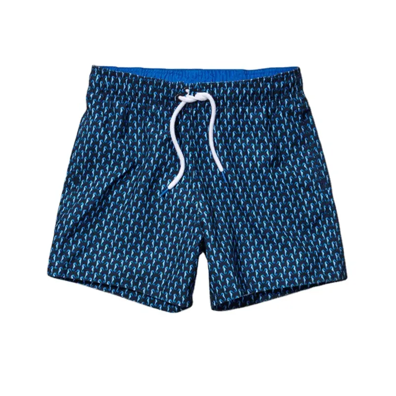 2018 blue cool drawstring recycled swim shorts for man