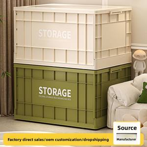 Scatola di Stoccaggio Pieghevole in Plastica per Dormitorio Studentesco e <span class=keywords><strong>Auto</strong></span>, Extra Large e Rinforzata, per Libri, Vestiti e Oggetti Vari, con Ruote - Product Image 4