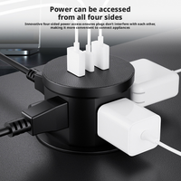 Pop-up-Steckdose mit 2 USB und 1 Typ-C Anschluss, pneumatischer Lift, einteilig geformt für Kücheninsel, Büro, Konferenzraum, Schreibtisch