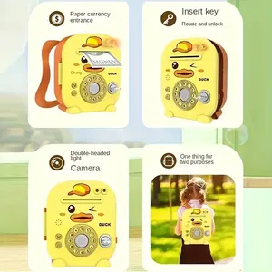 Caja de dinero personalizada de fábrica para niños, hucha de juguete, hucha de plástico pequeña, hucha segura para niños, cajero automático con huellas dactilares, almacenamiento de monedas de cerdo - Product Image 5