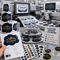 Autocollants personnalisés en PVC thermique imprimés, découpés à la forme, pour cadeaux et artisanat, faible MOQ, étiquettes adhésives imprimées numériquement pour marques
