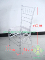 Usine en gros clair empilable Knock-down PC en plastique Chiavari Napoléon chaise pour mariage salle à manger parc cuisine entrée Banquet