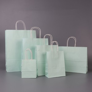 Tùy chỉnh túi giấy với logo của riêng bạn dùng một lần sinh thái thân thiện với túi giấy với Xoắn xử lý in ấn nâu kraft túi giấy - Product Image 4