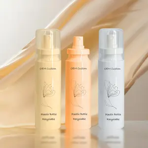 Luxus 3 Unzen 100 ml Recycling weißer Handseife-Gesichts-Toner Kunststoff-Sprühflaschen für Kosmetikverpackung mit individuellem Design