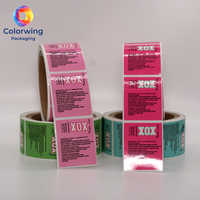 Etiquetas Adhesivas en Rollo para Bálsamo Labial, Impresión Digital Laminada, Resistentes al Agua y a los Rayos UV, Personalizadas, para Cosméticos, Cuidado de la Piel y Perfumes
