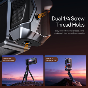 Boneruy DJ-5K Soporte de Cámara CNC Totalmente Metálico para <span class=keywords><strong>DJI</strong></span> <span class=keywords><strong>Osmo</strong></span> <span class=keywords><strong>Action</strong></span> Series, Empuñadura Ergonómica, Jaula para Vlogging - Product Image 2