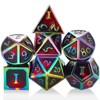 Usine en gros 7 PC Dnd multi-faces jeu de dés 115g Dragons et Dragons coloré paillettes métal dés jeu de société Logo personnalisé