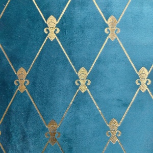 Luxury Curtains Design 100% Polyester Super Soft Knitted Gold <strong>Foil</strong> Bronzing Holland <strong>Velvet</strong> <strong>Fabric</strong> for Home Textile - Product Image 5