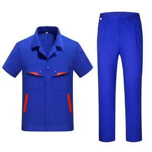 Short Sleeve Maintenance Workwear Stretch Construction Work Suit Clothes Women Working Jacket Uniform For Men