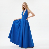 Robe longue d'été tendance 2026 en mousseline respirante à imprimé floral pour femme, idéale pour les vacances à la plage, style bohème, faible MOQ 5 pièces