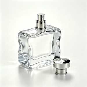 Wholesale US Stock Warehouse 100ml Square Luxury Designer Perfume Bottle EDP EDT Lasts 12h <b>Spray</b> Screw Cap Stainless Glass - Product Image 3