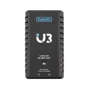 Chargeur de batterie LiPo 2-3S / NiMh 4-8S USB-C ultra-portable ToolkitRC U3 / UN3 3.0A 38W avec port d'équilibrage PD/AFC/QC en métal et plastique - Product Image 2