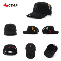 Topi Baseball Snapback 4UGEAR Gorras Custom 4U Berkualitas Tinggi 5 Panel Bordir Logo Custom untuk Pria