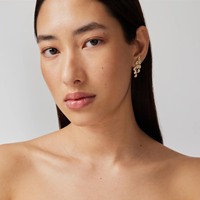 Boucles d'oreilles tendance en or 14 carats avec pierres naturelles, bijoux fins en argent sterling 925, vente en gros, boucles d'oreilles mode, cadeau pour femme