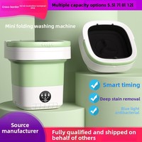 Machine à laver pliable portable 8L/12L/15L pour vêtements de bébé et sous-vêtements, stérilisation et déshydratation, idéale pour les voyages