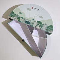Boîte cadeau en carton ondulé semi-circulaire rotative avec logo personnalisé de qualité supérieure pour cadeaux d'entreprise, emballage de luxe
