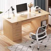 Bureau à domicile ordinateur bureau bureau bureau et chaise ensemble de personnel moderne simple table de bureau unique avec tiroirs