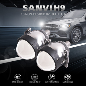 Sanvi-proyector led superbrillante, faros led 5500k H9 3,0, lente bi-led no destructiva - Product Image 6