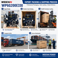 Moteur diesel SCDC Weichai WP6G200E330 147kW 2200 tr/min pour bulldozer, chargeuse et rouleau compacteur industriels de construction
