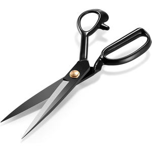 Ciseaux de tailleur à lame en acier inoxydable de 8 et 12 pouces, pointe affûtée, pour la coupe de tissus, usage domestique, couture et travaux manuels fluides - Product Image 1