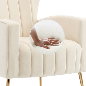 Ghế Sofa Một Cánh Tay Ghế Phòng Khách Ghế Phòng Khách Thiết Kế Cổ Điển Hiện Đại Màu Hồng <span class=keywords><strong>Velvet</strong></span> Upholstery Giải Trí - Product Image 2
