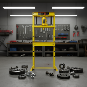 Prensa hidráulica de 20 toneladas, tipo gato hidráulico amarillo, para rodamientos, juntas universales, rótulas, poleas, doblado y enderezado. - Product Image 2