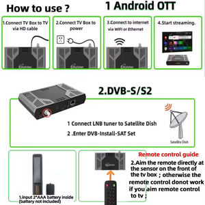 Android thu vệ tinh 4K H.265 HEVC <span class=keywords><strong>FTA</strong></span> Bộ giải mã Z8 5g Wifi 2 + 16GB ANDROID OTT + <span class=keywords><strong>DVB</strong></span>-S2 kỹ thuật số thu TV lai Set-Top Box - Product Image 4