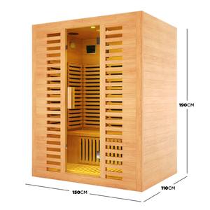 Sauna infrarouge lointain de luxe pour 3 personnes, décoration intérieure haut de gamme, double sauna domestique à faible EMF - Product Image 3