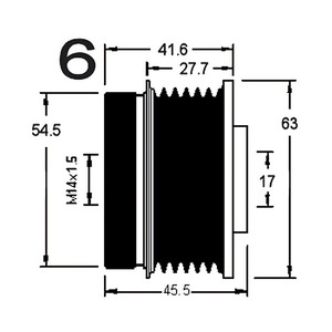 Dispositivo a Ruota Libera per Alternatore Compatibile con AUDI A4 B5 1.6 Benzina (KW: 74, CV: 100) dal 11-1994 al 10-2000 KUHNER - Product Image 3