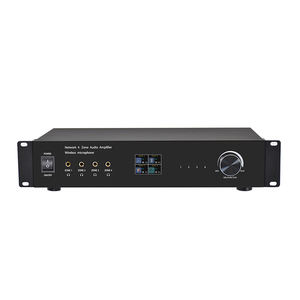 Amplificateur <span class=keywords><strong>audio</strong></span> réseau 4 zones | Amplificateur de puissance BT 50W X 16 canaux avec microphone pour la maison | Amplificateur WiFi pour Multiroom - Product Image 2