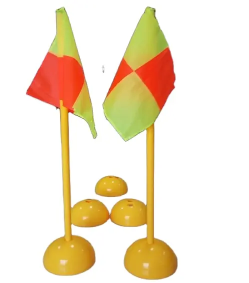 High Quality Outdoor Pole Football Soccer Corner Flags With Plastic Base