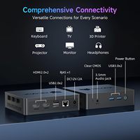 Mini PC Bmax B3 Pro Intel N4500 (jusqu'à 2,8 GHz) 8 Go de RAM 256 Go SSD Double 4K WiFi 5 5.0 Intel UHD Graphics Professionnel/Domestique