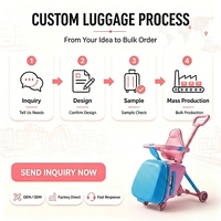 Valise poussette avec poignée télescopique en PC, design pliable – Valise de voyage à roulettes pour enfants et bébés
