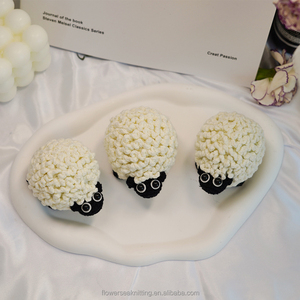 Ovejas tierra hecha a mano bordada felpa algodón orgánico Adorable respetuoso con el medio ambiente alivio del estrés juguete regalo perfecto para cualquier edad Piggy Bag - Product Image 1