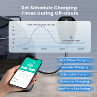 Cargador Iocharger OCPP 2.0.1, Poste de Carga Comercial, Fuera de la Red, Sae J1772, 7kW, 9.6kW, 11kW, Cargador de Vehículos Eléctricos con Wifi para el Hogar, Wallbox