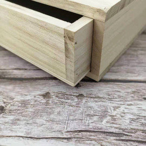 Paulownia Wood Tea <b>Cake</b> <b>Box</b> Rectangle Handmade <b>Gift</b> Craft Packaging 0.8cm Thickness Custom Order Available - Product Image 3